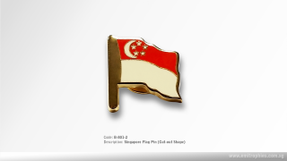 Singapore Flag Collar Pin